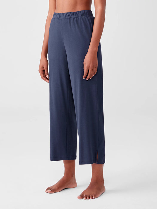 Cozy Organic Cotton Interlock Wide-Leg Pant