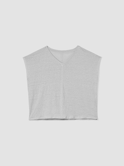 Organic Linen Jersey V-Neck Tee