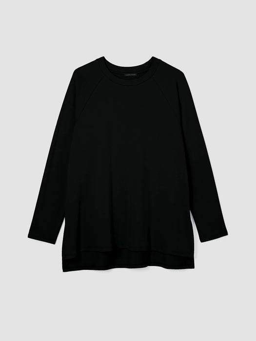Cozy Brushed Terry Hug Raglan-Sleeve Top