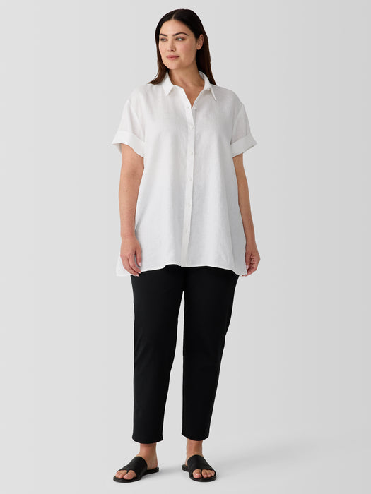 Organic Linen Classic Collar Short-Sleeve Shirt