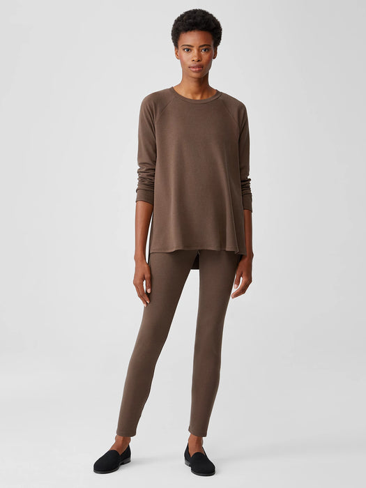 Cozy Brushed Terry Hug Raglan-Sleeve Top