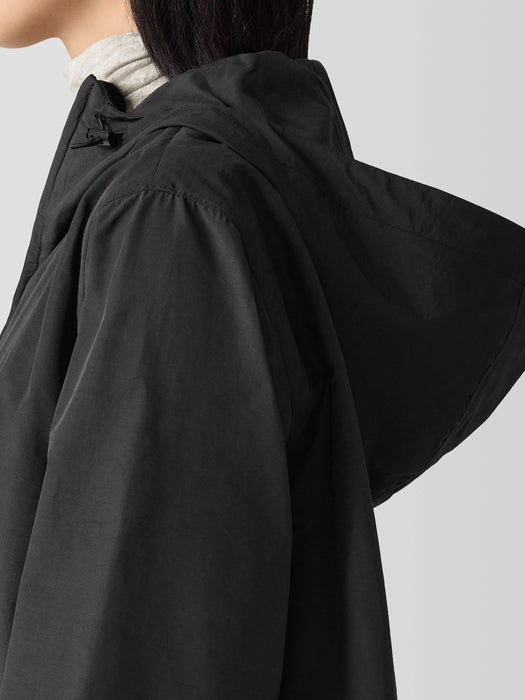 Light Cotton Nylon Hooded Coat