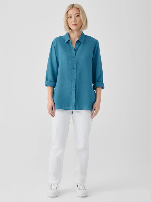 Organic Handkerchief Linen Classic Collar Shirt