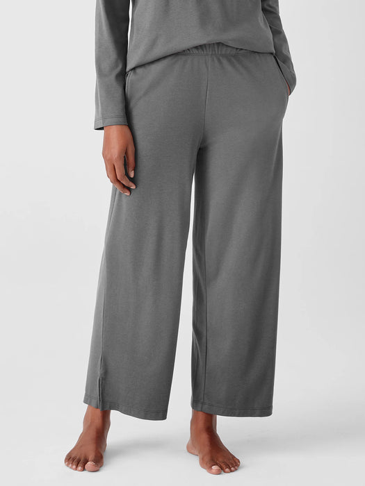 Cozy Organic Cotton Interlock Wide-Leg Pant