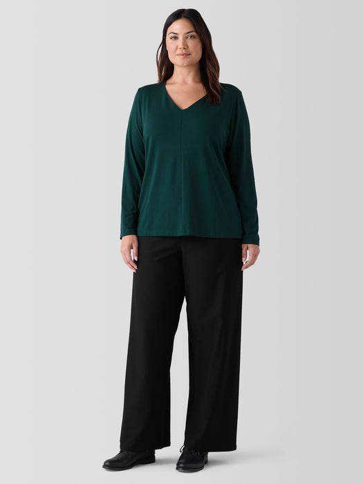 Fine Jersey V-Neck Top