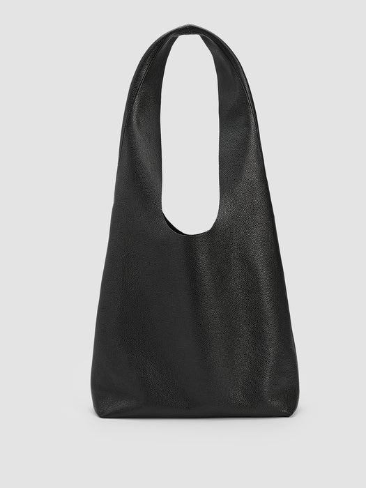 Textured Italian Leather Shopper Tote