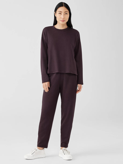 Cozy Brushed Terry Hug Crew Neck Top