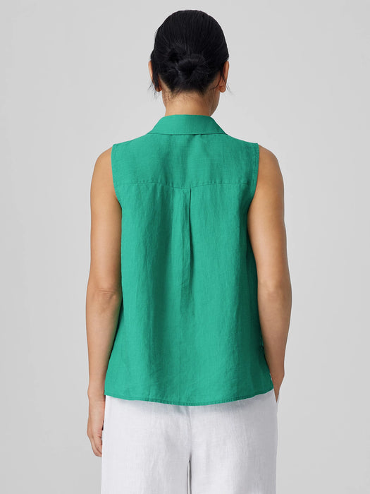 Organic Handkerchief Linen Sleeveless Shirt