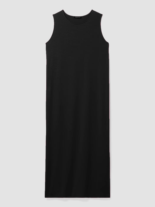 Stretch Jersey Knit Round Neck Dress