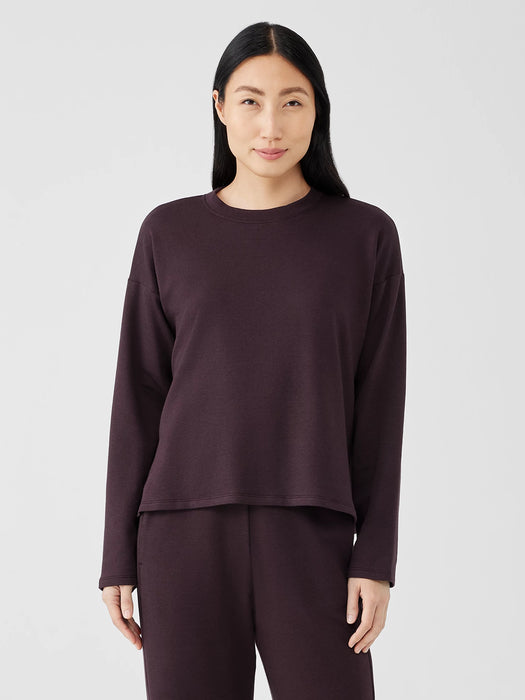 Cozy Brushed Terry Hug Crew Neck Top