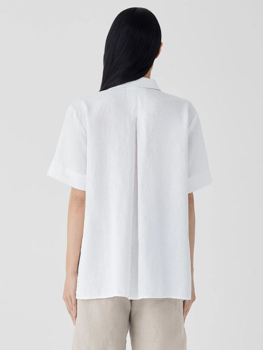Organic Linen Classic Collar Short-Sleeve Shirt