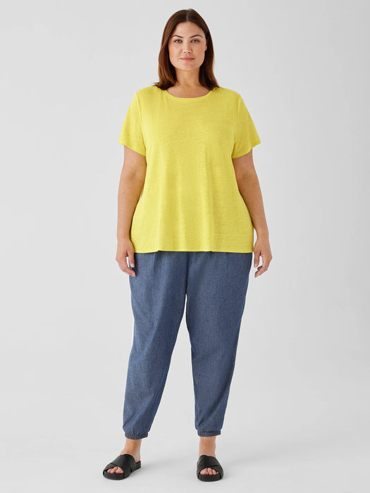 Organic Linen Jersey Crew Neck Tee