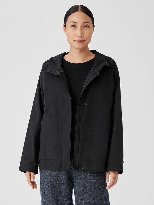 Light Cotton Nylon Hooded Jacket