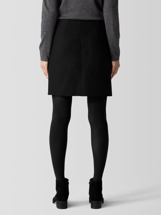 Felted Wool Jersey Mini Skirt in Regenerative Wool