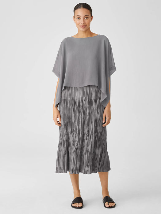 Sheer Silk Georgette Poncho