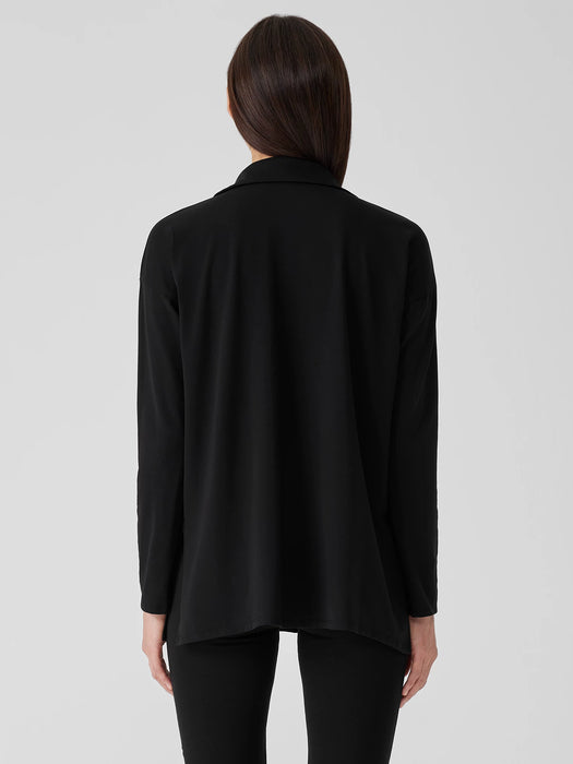 Pima Cotton Stretch Jersey Classic Collar&nbsp;Top