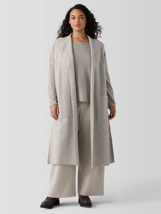 Lightweight Boiled Wool Shawl Collar Vest in Regenerative Wool
