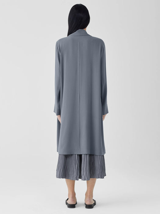 Silk Georgette Crepe Trench Coat