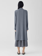 Silk Georgette Crepe Trench Coat