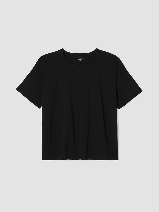 Organic Cotton Slub Crew Neck Tee