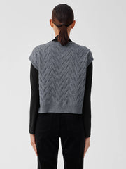 Cotton and Recycled Cashmere Square&nbsp;Top