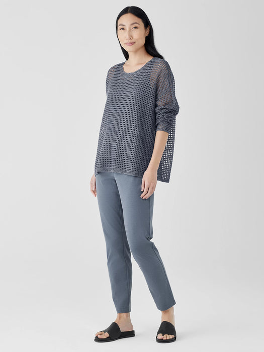 Organic Linen D&eacute;lav&eacute; Round Neck Top