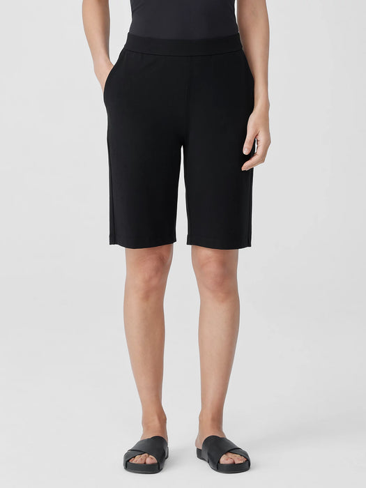 Pima Cotton Stretch Jersey Walking Shorts