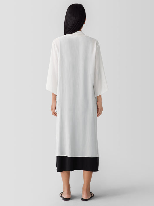 Sheer Silk Georgette High Collar Jacket