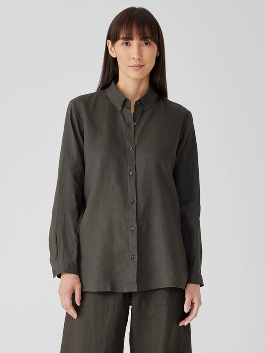 Organic Handkerchief Linen Classic Collar Shirt