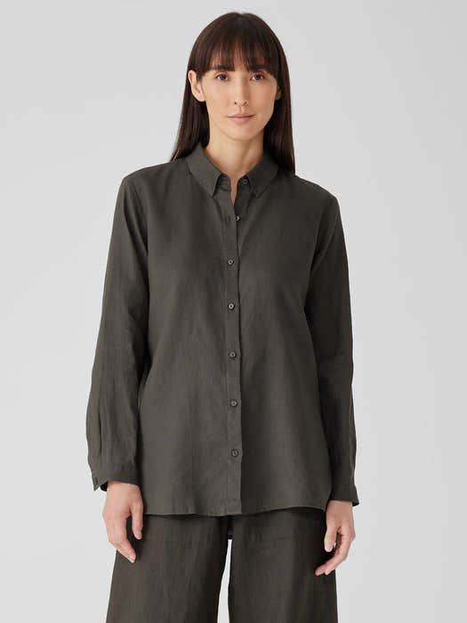 Organic Handkerchief Linen Classic Collar Shirt
