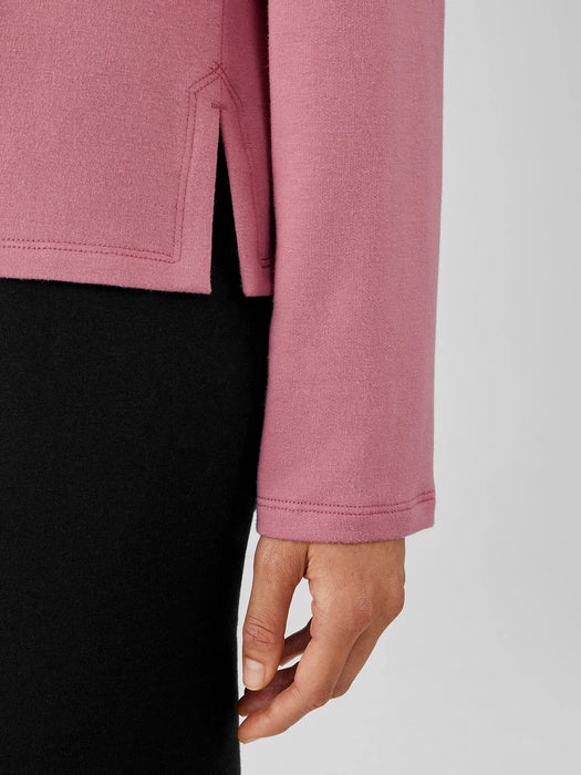 Cozy Brushed Terry Hug Crew Neck Top