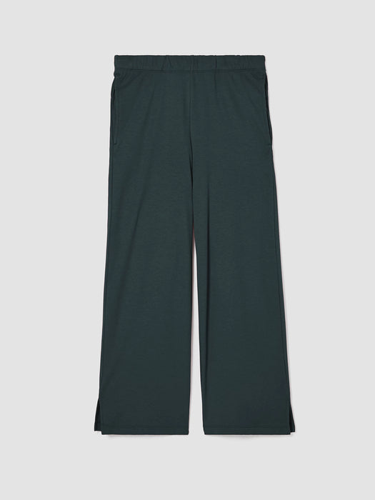 Cozy Organic Cotton Interlock Wide-Leg Pant