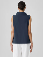 Pima Cotton Stretch Jersey Funnel Neck Tank