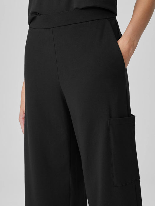 Pima Cotton Stretch Jersey Wide-Leg Pant With Pockets
