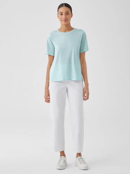 Organic Pima Cotton Jersey&nbsp;Round Neck Tee