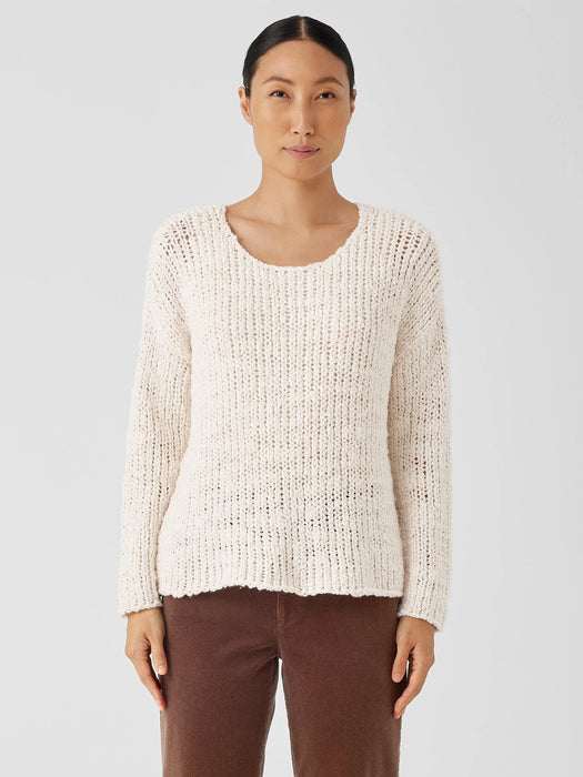 Peruvian Organic Cotton Lofty Slub Round Neck Top