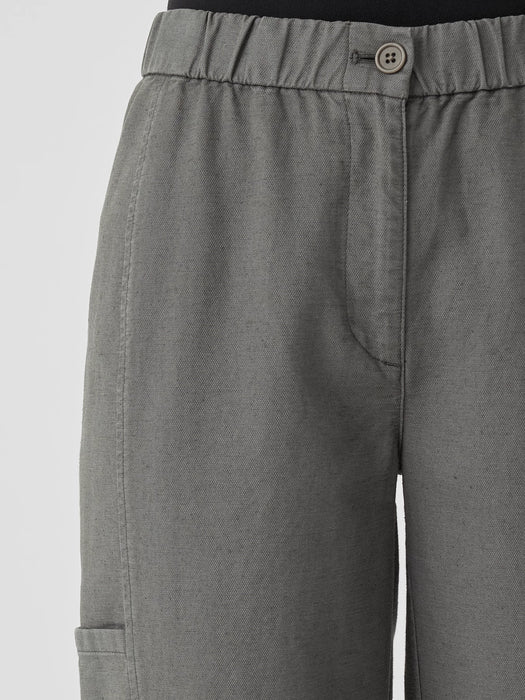 Cotton Hemp Stretch Lantern Pant