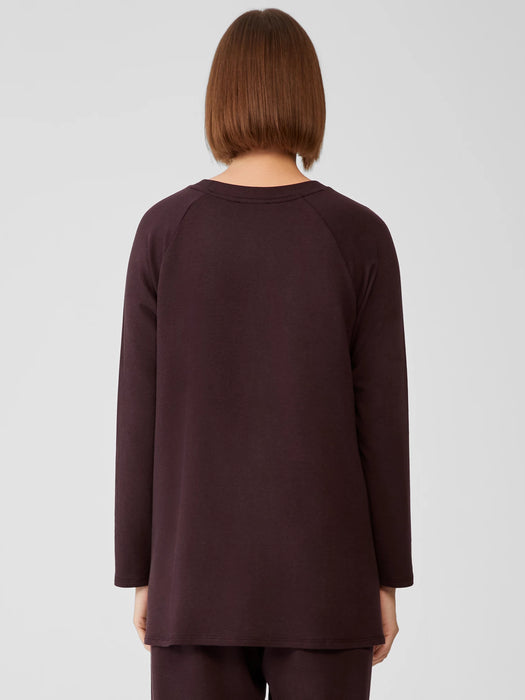 Cozy Brushed Terry Hug Raglan-Sleeve Top