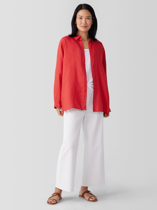 Organic Handkerchief Linen Classic Collar Shirt
