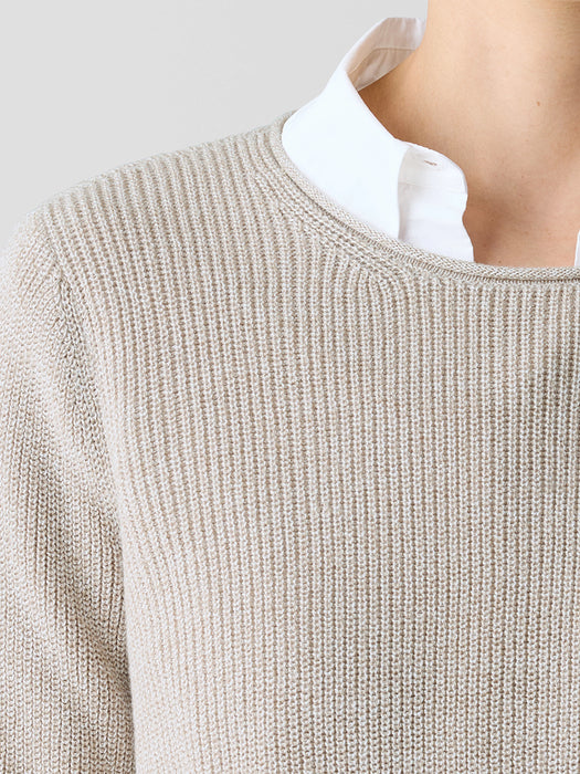 Peruvian Organic Cotton Crepe Crew Neck Top