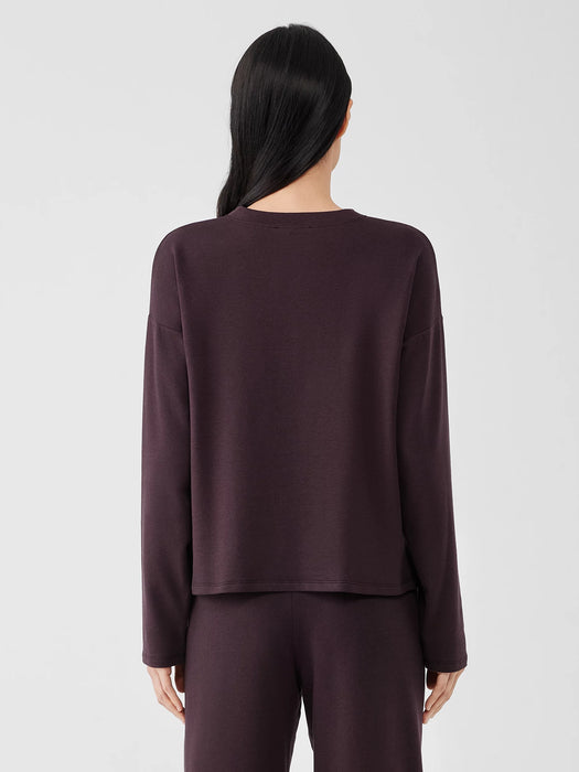 Cozy Brushed Terry Hug Crew Neck Top