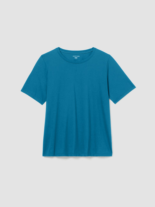 Organic Pima Cotton Jersey&nbsp;Round Neck Tee