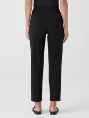 Cotton Blend Ponte Slim Pant