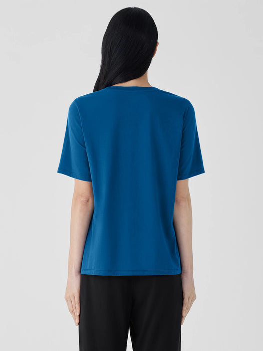 Organic Pima Cotton Jersey&nbsp;Round Neck Tee