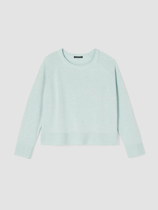 Organic Linen Cotton Raglan-Sleeve Top