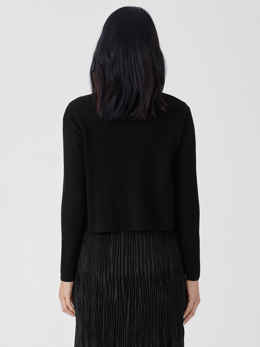 Organic Linen Cotton Airy Tuck Cropped Cardigan