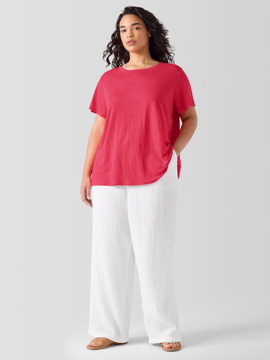 Organic Linen Jersey Crew Neck Tee