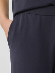 Pima Cotton Stretch Jersey Wide-Leg Pant
