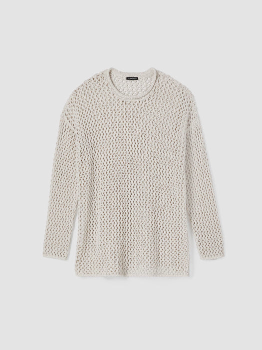 Peruvian Organic Cotton Boucle Crew Neck Top