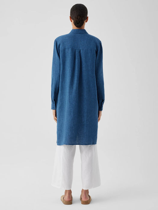 Washed Organic Linen D&eacute;lav&eacute; Shirtdress